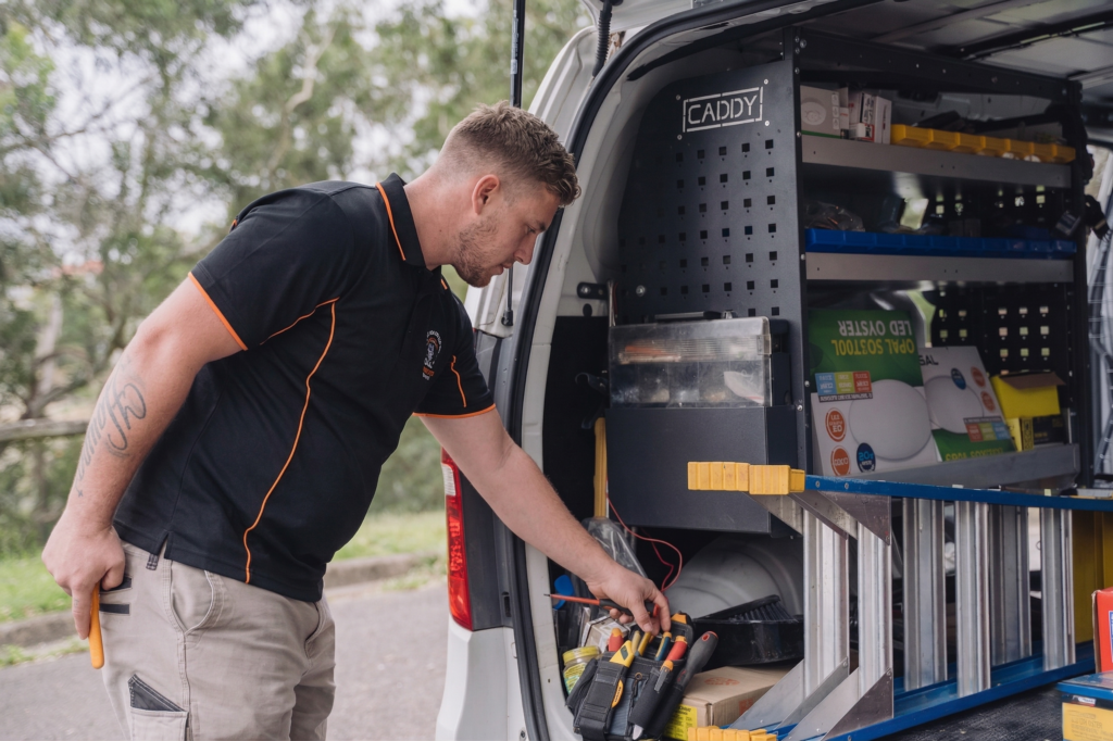 Licensed Northbridge electrician working on a residential job