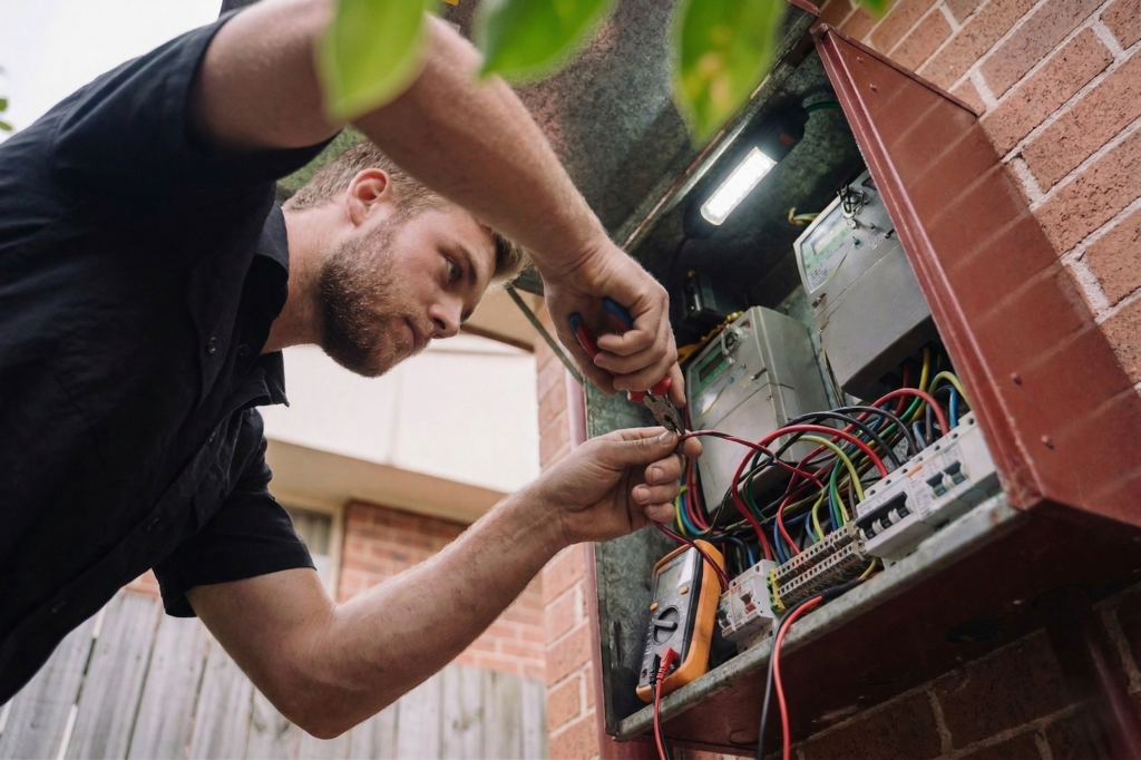 Northbridge electrician performing electrical work